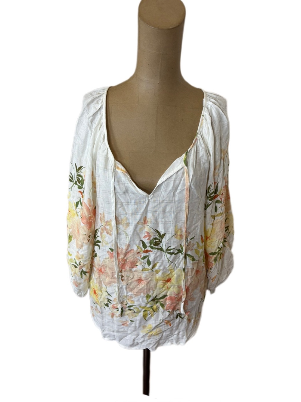 NWT! AB Studio Women’s Floral Blouse Top Long Sleeve Size Medium
